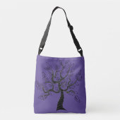 Paarse Crossbody Bag met Tree - Kies Kleur Crossbody Tas (Achterkant)