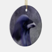 Paarse Crow Portarit Keramisch Ornament (Rechts)