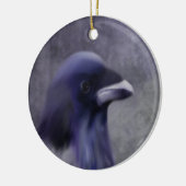 Paarse Crow Portarit Keramisch Ornament (Links)