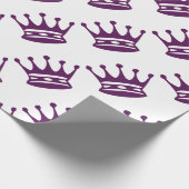 Paarse crown Gift Wrap Cadeaupapier (Hoek)
