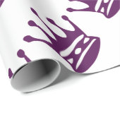 Paarse crown Gift Wrap Cadeaupapier (Rol Hoek)