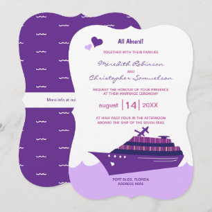 Paarse cruiseschepen kaart