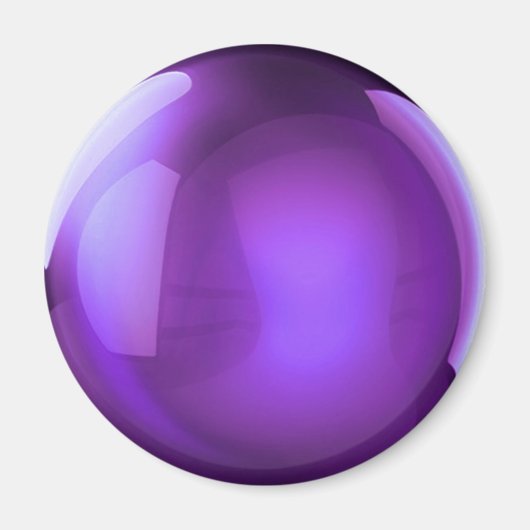 Paarse Crystal Ball Magneet (Voorkant)