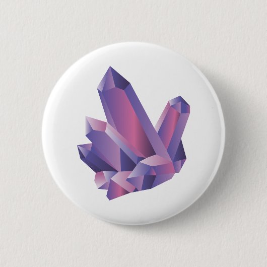 Paarse Crystal Cluster | Button (Voorkant)