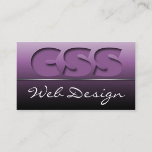 Paarse CSS Web Design Slank Visitekaartjes
