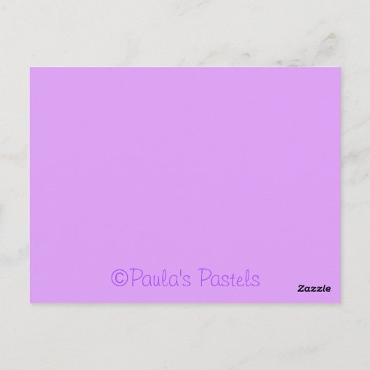 Paarse Cupcake Bord Dank u Briefkaart (Achterkant)