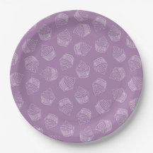 Paarse cupcake illustratie