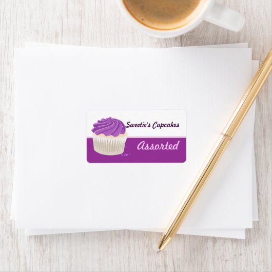 Paarse Cupcake Labels (Insitu)