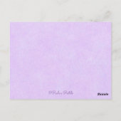 Paarse Cupcake op Bord 4 ~ Het Briefkaart van de M (Achterkant)