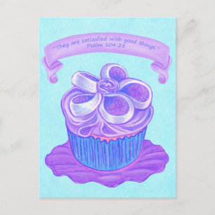 Paarse Cupcake op Bord 4 ~ Het Briefkaart van de M