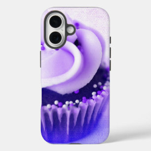 Paarse  Cupcake Sprinkles iPhone 16 Hoesje