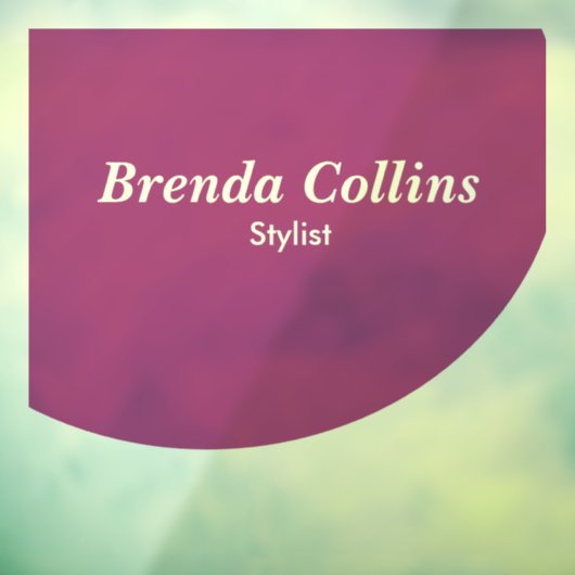 Paarse curve en wit raamsticker (Vel 3)