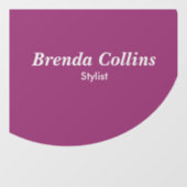 Paarse curve en wit raamsticker (Vel)