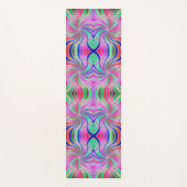 Paarse Curve Pattern Boho Yoga Mat (Voorkant)