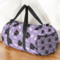 Paarse Custom Love Paw Print Hondenliefhebber Huis