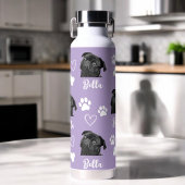 Paarse Custom Love Paw Print Hondenliefhebber Huis Waterfles
