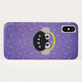 Paarse Cute Cartoon Bug Earflaps Winter Case-Mate iPhone Case (Achterkant (horizontaal))