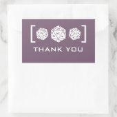 Paarse D20-desktop gamer Dank u Stickers (Tas)