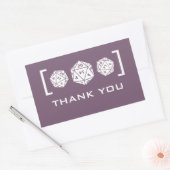 Paarse D20-desktop gamer Dank u Stickers (Envelop)
