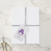 Paarse D20-Labels voor weddenschappen Cadeaulabel (Met Touw)