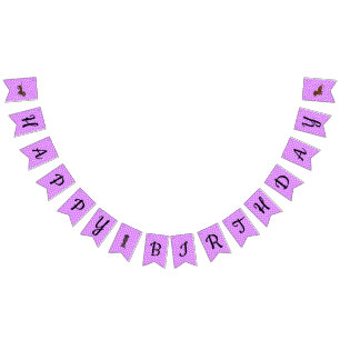 Paarse Dachshund Bunting Party Banner