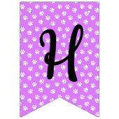 Paarse Dachshund Bunting Party Banner (Tweede vlag)