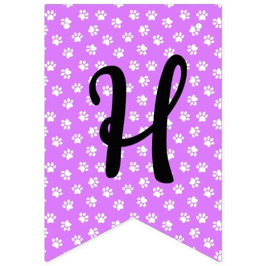 Paarse Dachshund Bunting Party Banner (Tweede vlag)