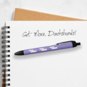 Paarse Dachshund Ink Pen Stocking Stuffer Gift