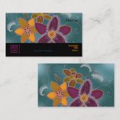 Paarse Daffodil Visitekaartjes (Voorkant / Achterkant)