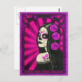 Paarse dag van het dodenmeisje Briefkaart (Voorkant / Achterkant)