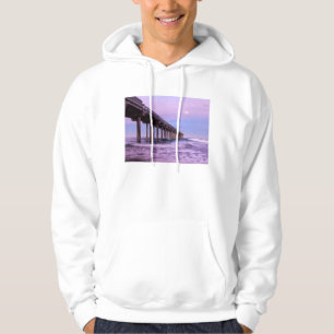 Paarse dageraad boven pier, Californië Hoodie