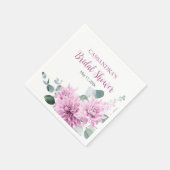 Paarse Dahlia Eucalyptus Greenery Vrijgezellenfees Servet (Hoek)