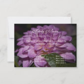 paarse dahlia flower RSVP trouwuitnodiging (Voorkant)