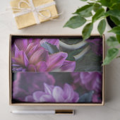 Paarse Dahlia Gothic Skeleton Skull Decoupage Tissuepapier (Geschenk)