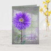Paarse Dahlia in Window Shadow Card Kaart (Gele Bloem)