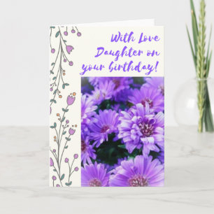 Paarse Daisies Verjaardag Kaart