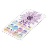  Paarse Daisy | Aangepaste agenda 2021 Magneet (Linkerzijde)