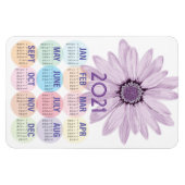  Paarse Daisy | Aangepaste agenda 2021 Magneet (Horizontaal)