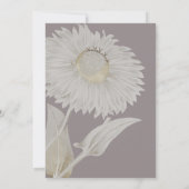 Paarse Daisy Antiek Bridal Shower Kaart (Achterkant)