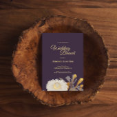 Paarse Daisy Antiek Weddenschap Brunch Uitnodiging