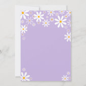 Paarse Daisy-Baby shower Kaart (Achterkant)