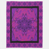 Paarse Daisy Fleece Deken (Voorkant)
