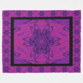 Paarse Daisy Fleece Deken (Voorkant (Horizontaal))
