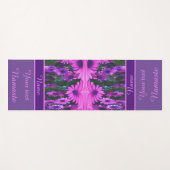 Paarse Daisy Flower Abstract Art, gepersonaliseerd Yogamat (Voorkant (horizontaal))