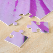 Paarse Daisy Flower Art puzzel (Zijkant)