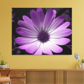 Paarse Daisy Flower Canvas Print (Insitu (Woonkamer))
