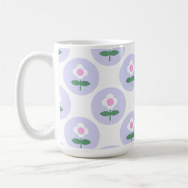 Paarse Daisy Flower Mom Meisje Schattige Retro Koffiemok