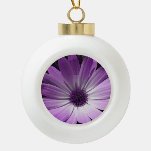 Paarse Daisy Flower Ornament (Voorkant)