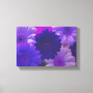 Paarse Daisy Flower Photo Canvas Wall Art afdrukke Afdruk