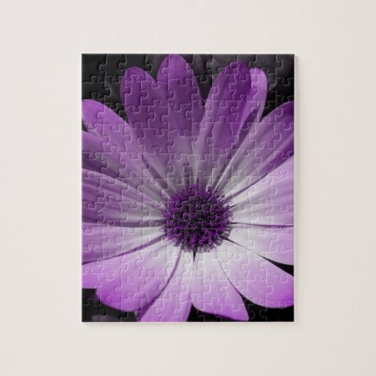 Paarse Daisy Flower Puzzle Legpuzzel (Verticaal)